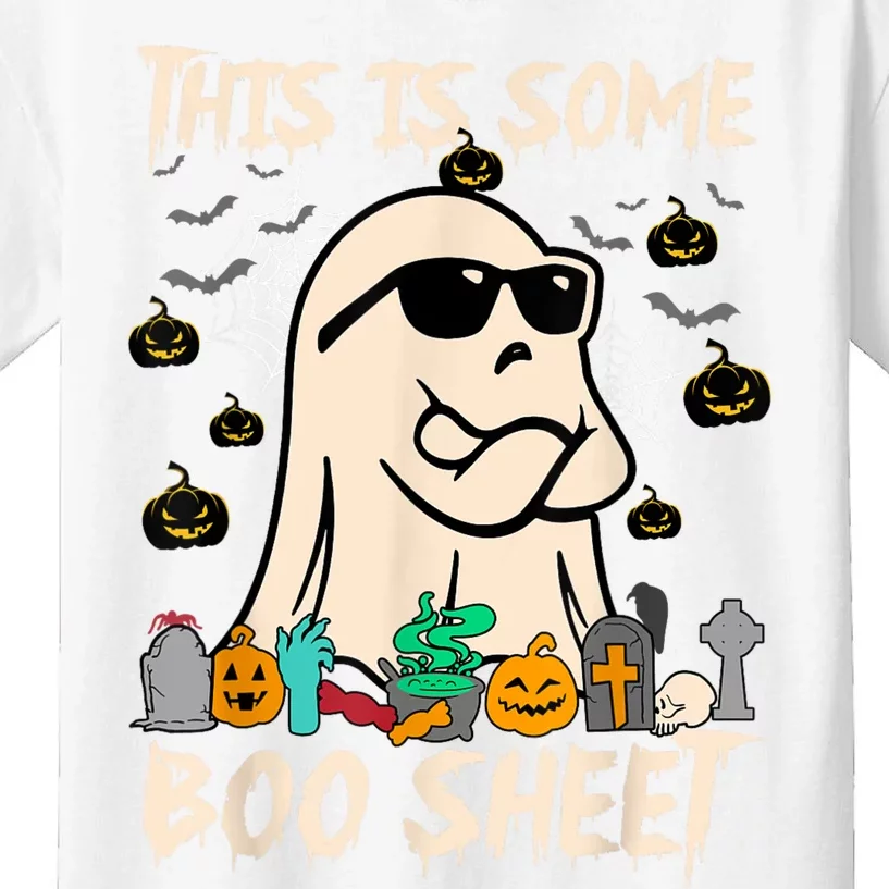 Funny Halloween Boo Ghost Costume This Is Some Boo Sheet Kids T-Shirt