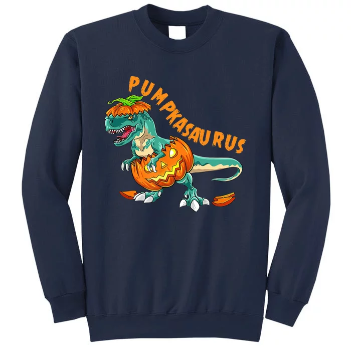 Funny Halloween Boy Pumpkasaurus T Rex Dinosaur Pumpkin Sweatshirt