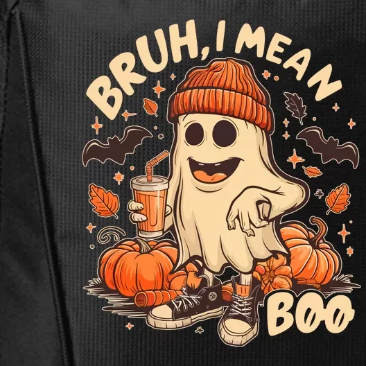 Funny Halloween Bruh I Mean Boo Ghost City Backpack