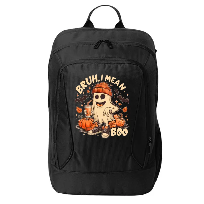 Funny Halloween Bruh I Mean Boo Ghost City Backpack