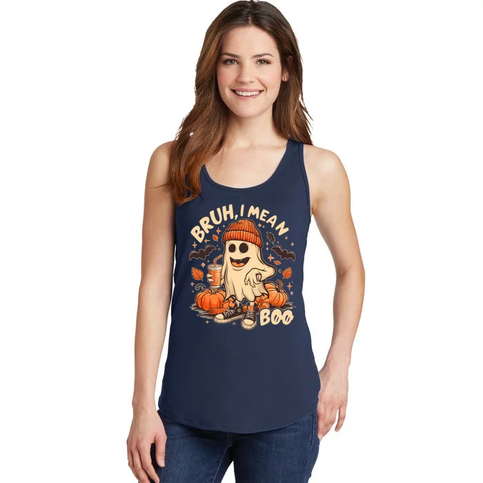 Funny Halloween Bruh I Mean Boo Ghost Ladies Essential Tank