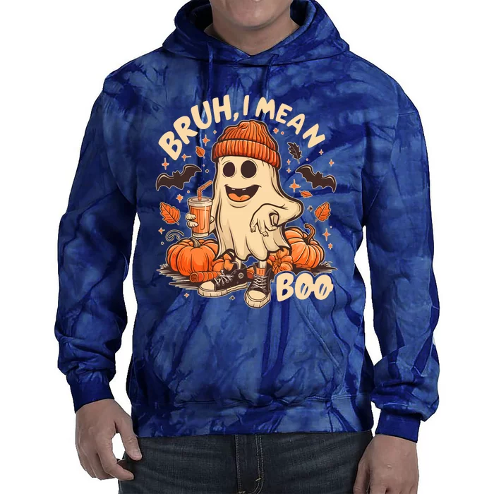 Funny Halloween Bruh I Mean Boo Ghost Tie Dye Hoodie