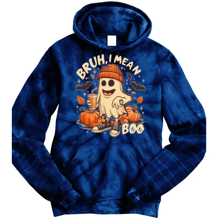 Funny Halloween Bruh I Mean Boo Ghost Tie Dye Hoodie