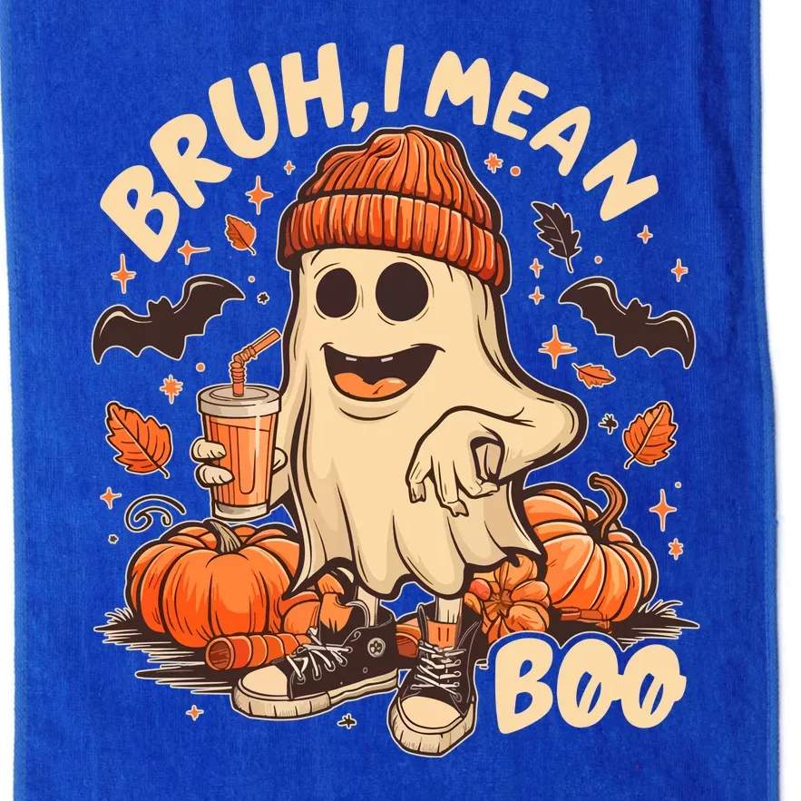 Funny Halloween Bruh I Mean Boo Ghost Platinum Collection Golf Towel