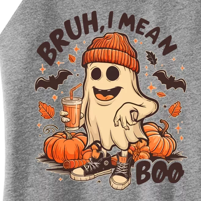 Funny Halloween Bruh I Mean Boo Ghost Women’s Perfect Tri Rocker Tank