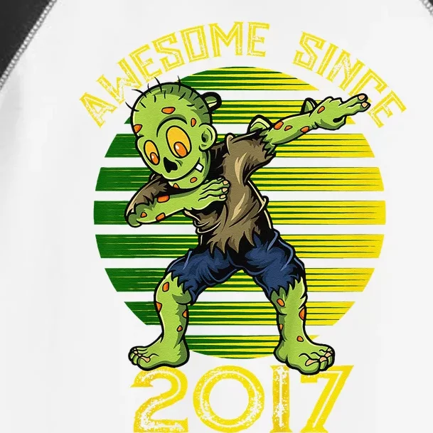 Funny Halloween Birthday Dabbing Zombie Awesome Since 2017 Toddler Fine Jersey T-Shirt