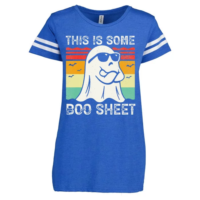 Funny Halloween Boo Ghost Costume This Is Some Boo Sheet Enza Ladies Jersey Football T-Shirt