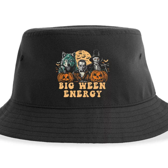 Funny Halloween Big Ween Energy Sustainable Bucket Hat