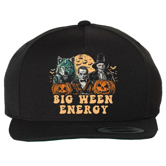 Funny Halloween Big Ween Energy Wool Snapback Cap