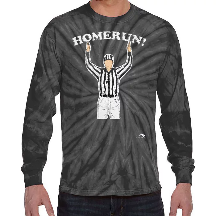 Funny Homerun Baseball Football Tie-Dye Long Sleeve Shirt