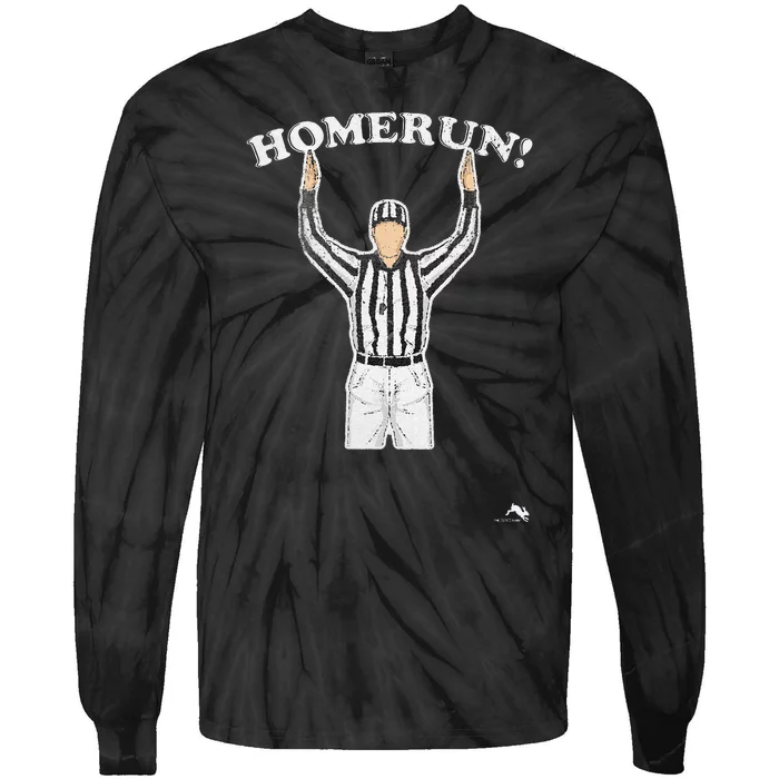 Funny Homerun Baseball Football Tie-Dye Long Sleeve Shirt