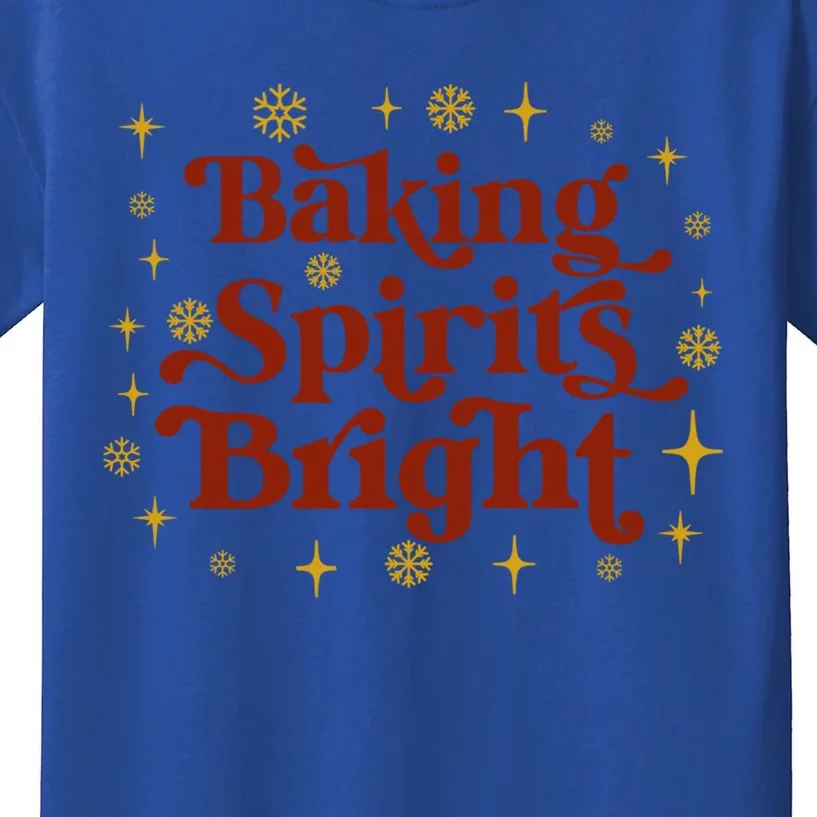 Funny Holiday Baker Baking Spirits Bright Christmas Meaningful Gift Kids T-Shirt