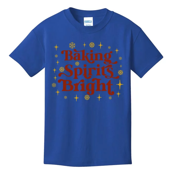 Funny Holiday Baker Baking Spirits Bright Christmas Meaningful Gift Kids T-Shirt