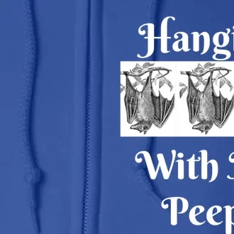 Funny Halloween Bats Hanging With My Peeps Tee Meaningful Gift Full Zip Hoodie