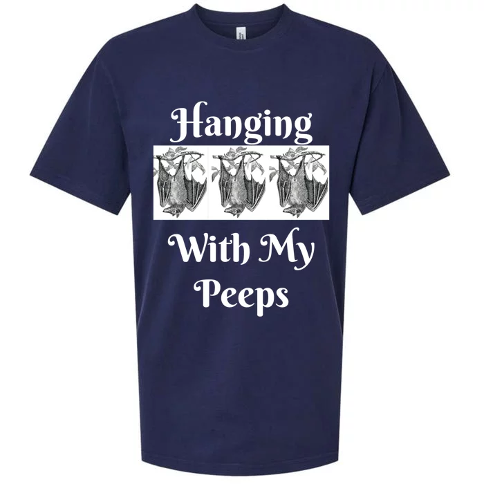 Funny Halloween Bats Hanging With My Peeps Tee Meaningful Gift Sueded Cloud Jersey T-Shirt