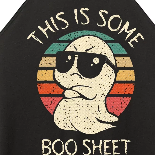 Funny Halloween Boo Ghost Sunset This is Some Boo Sheet Women’s Perfect Tri Rocker Tank