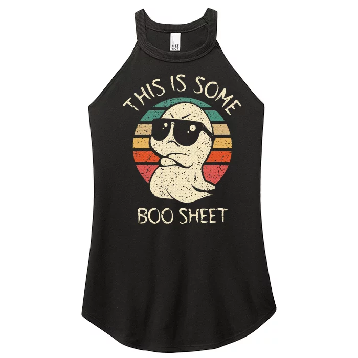 Funny Halloween Boo Ghost Sunset This is Some Boo Sheet Women’s Perfect Tri Rocker Tank