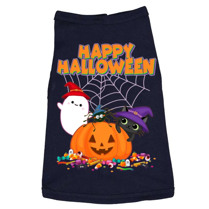 Funny Halloween, Cute Halloween, Cute Happy Halloween Friends Doggie Tank