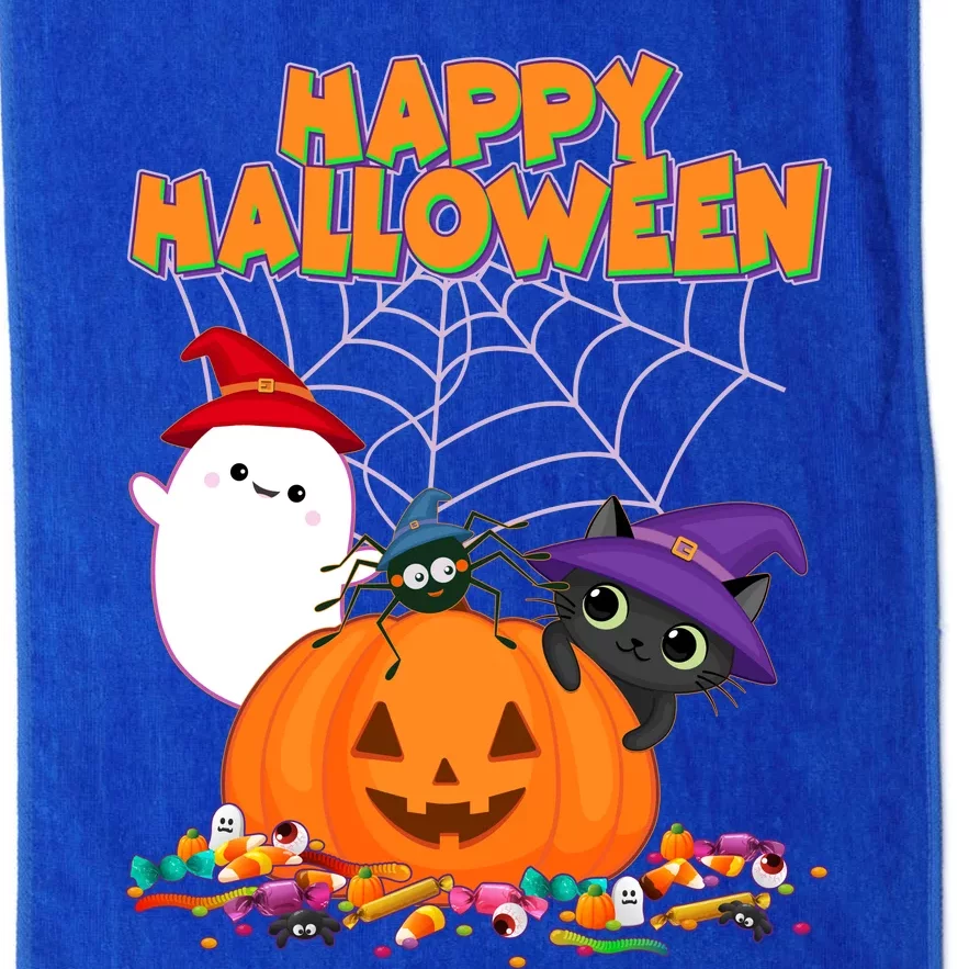 Funny Halloween, Cute Halloween, Cute Happy Halloween Friends Platinum Collection Golf Towel