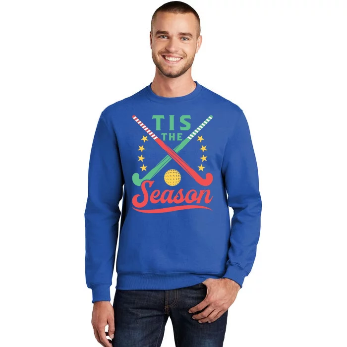 Field Hockey Christmas Tis The Season Cute Player Holiday Meaningful Gift Tall Sweatshirt