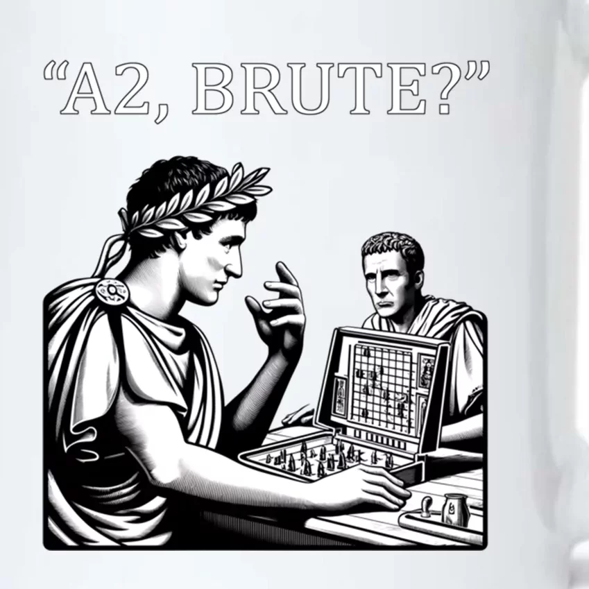 Funny History Caesar And Brutus Board Game Meme Black Color Changing Mug