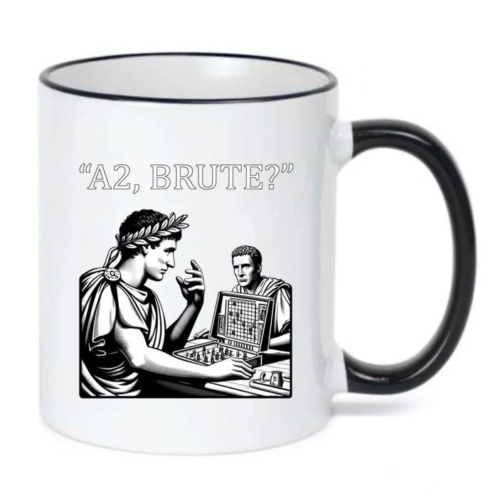 Funny History Caesar And Brutus Board Game Meme Black Color Changing Mug