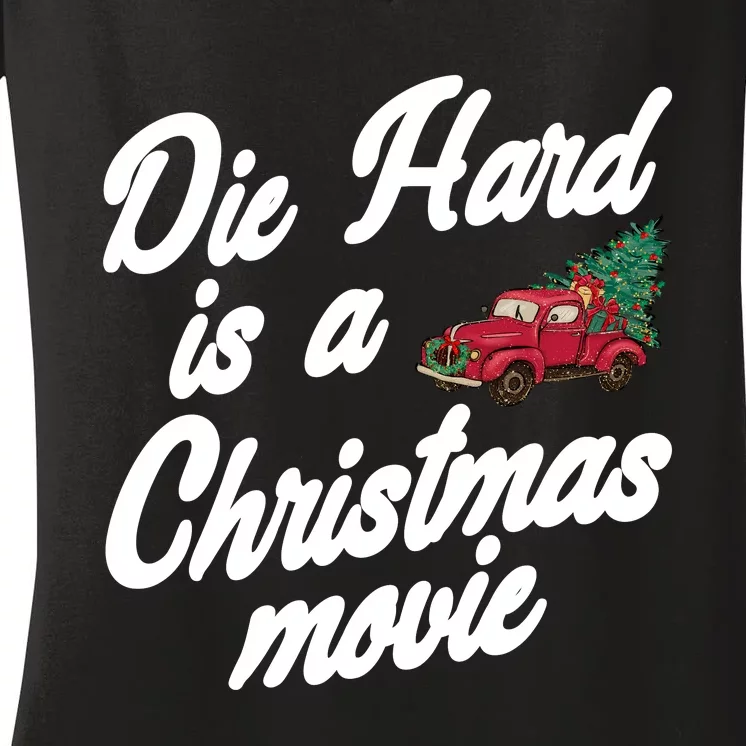 Funny Hard Christmas Movie Women's V-Neck T-Shirt