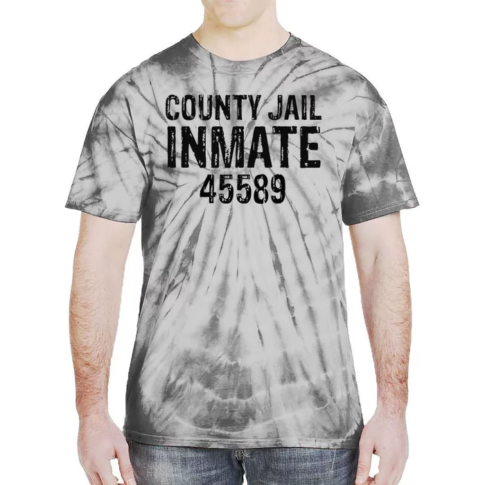 funyn Halloween County Jail Inmate Prisoner Costume Party Tie-Dye T-Shirt