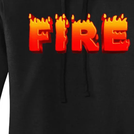 Family Halloween Costume Fire Ice Couple Matching Party Women's Pullover Hoodie