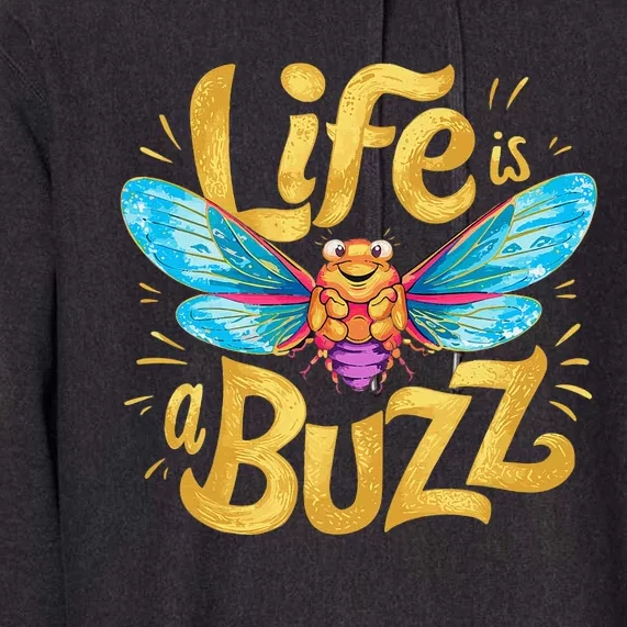 Funny Happy Cute Cicada Life Is A Buzz Premium Hoodie