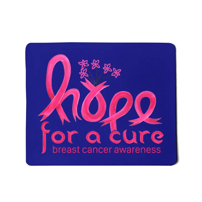 Flower Hope Cure Breast Cancer Awareness Gift Mousepad