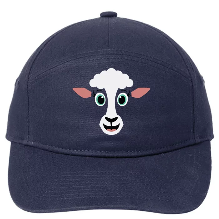 Funny Halloween Costume For Girl Boy Cute Sheepp Face 7-Panel Snapback Hat