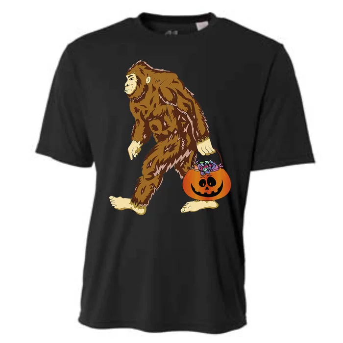 Funny Halloween Costume Bigfoot Pumpkin Lovers Fans Cooling Performance Crew T-Shirt