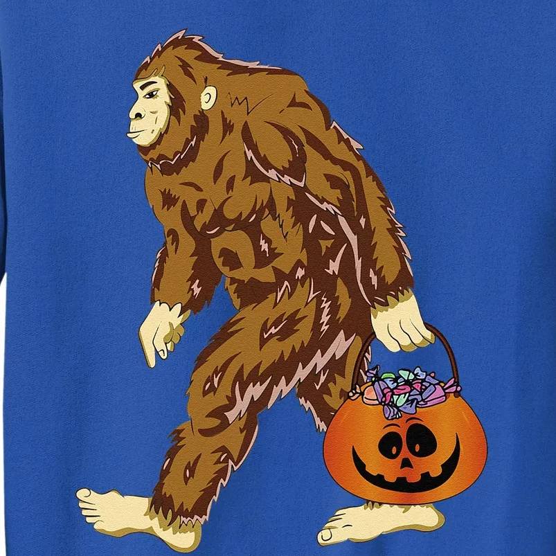 Funny Halloween Costume Bigfoot Pumpkin Lovers Fans Tall Sweatshirt