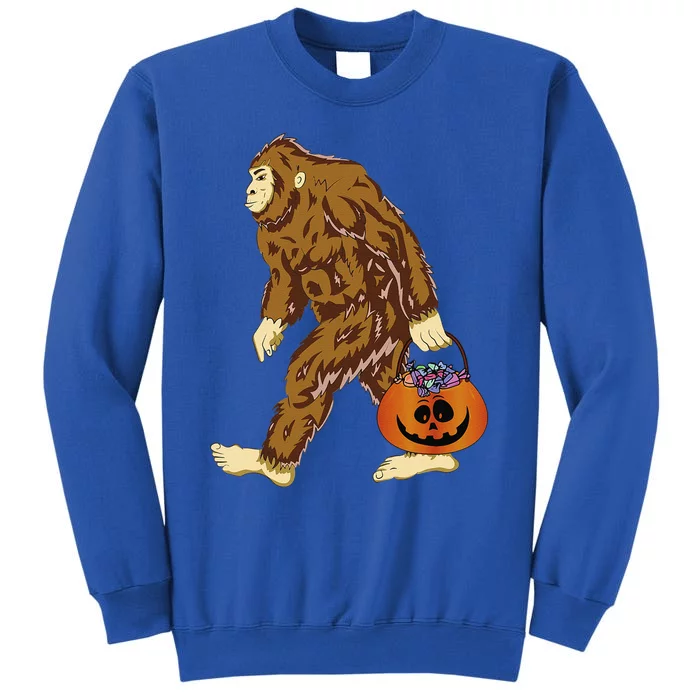 Funny Halloween Costume Bigfoot Pumpkin Lovers Fans Tall Sweatshirt