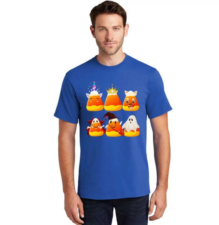 Funny Halloween Candy Corn Ghosts Witch Costume Tall T-Shirt