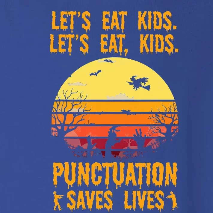 Funny Halloween Costume Teacher Lets Eat Punctuation Toddler Long Sleeve Shirt