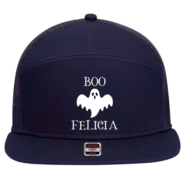 Funny Halloween, Cute Halloween, Boo Felicia Funny Halloween 7 Panel Mesh Trucker Snapback Hat