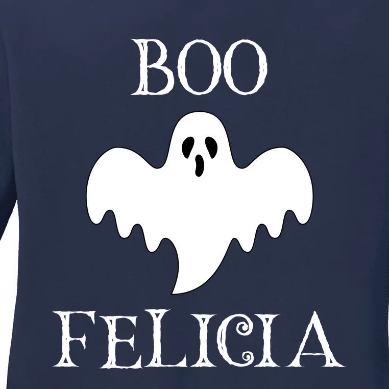 Funny Halloween, Cute Halloween, Boo Felicia Funny Halloween Ladies Long Sleeve Shirt