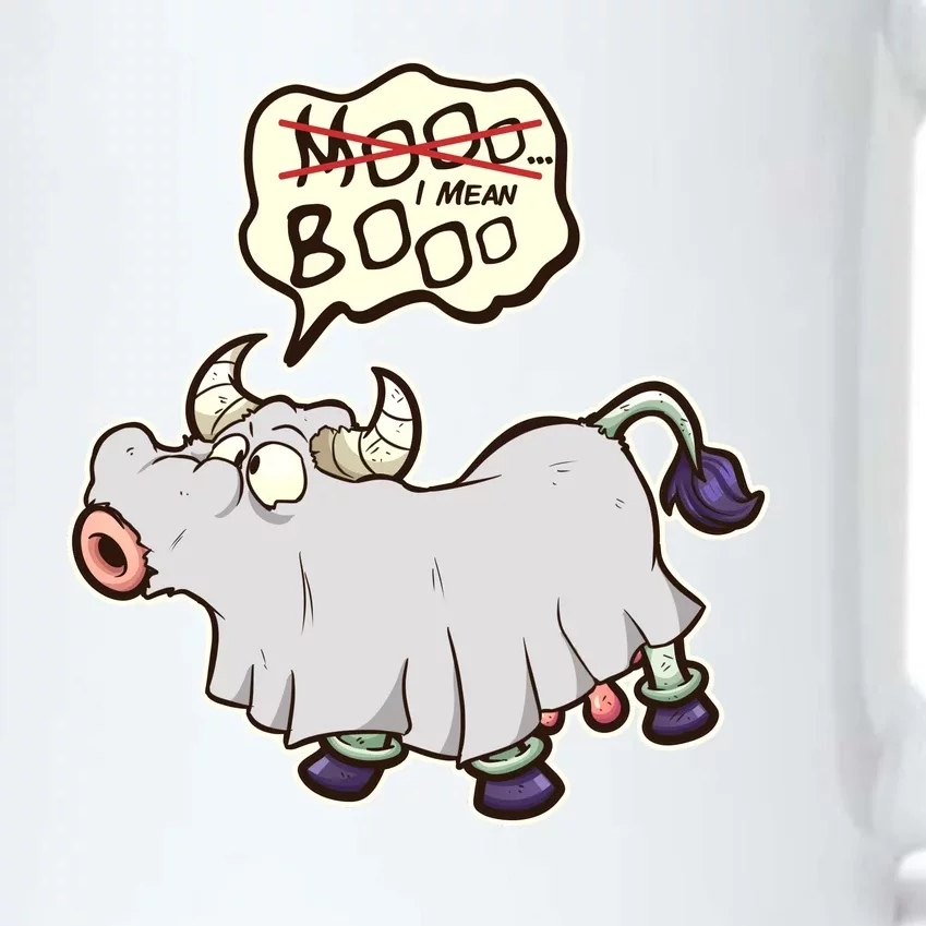 Funny Halloween Cow Moo I Mean Boo Black Color Changing Mug