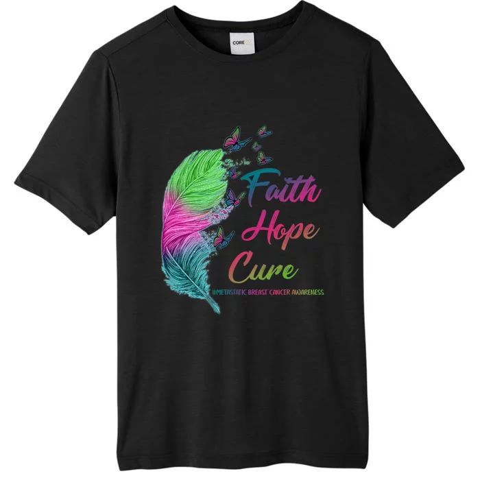 Faith Hope Cure Metastatic Breast Cancer Feather ChromaSoft Performance T-Shirt