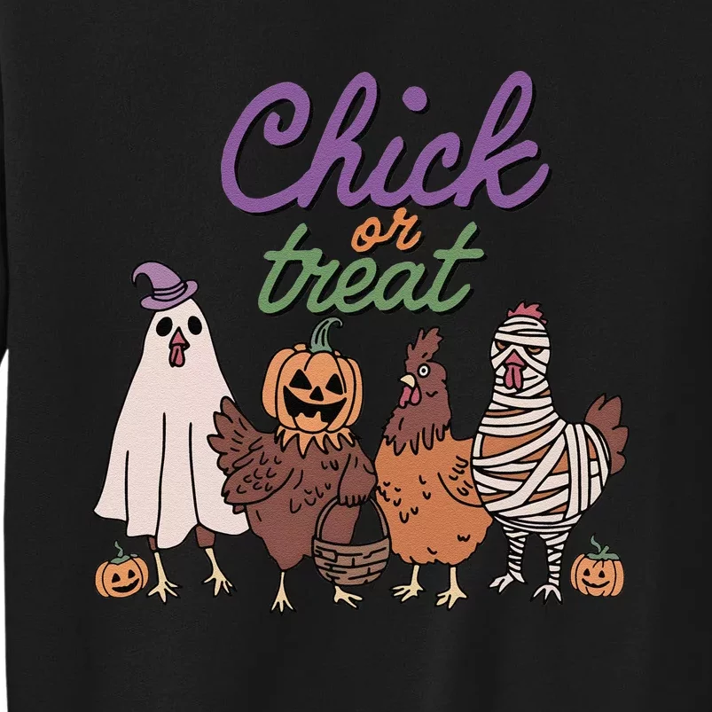 Funny Halloween Chicken Chick Or Treat Ghost Chickens Gift Sweatshirt