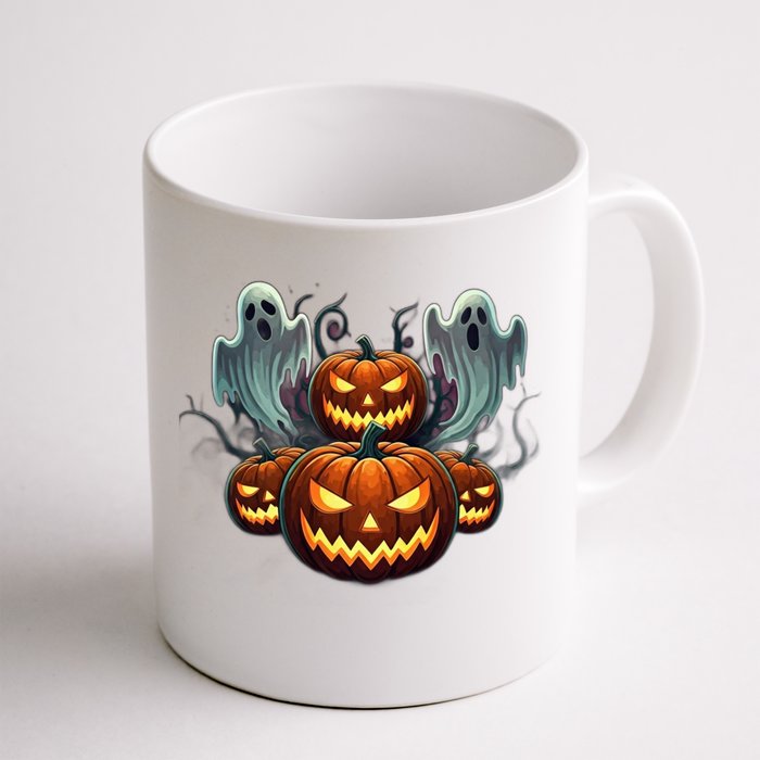 Funny Halloween Costume Gift Pumpkin Face Meaningful Gift Front & Back Coffee Mug