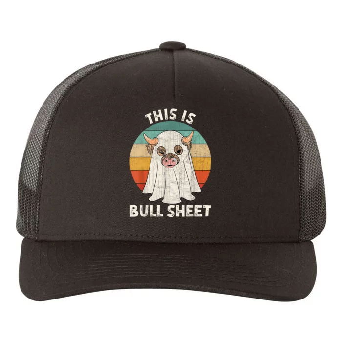 Funny Halloween Cow Boo Ghost Costume This Is Bull Sheet Yupoong Adult 5-Panel Trucker Hat