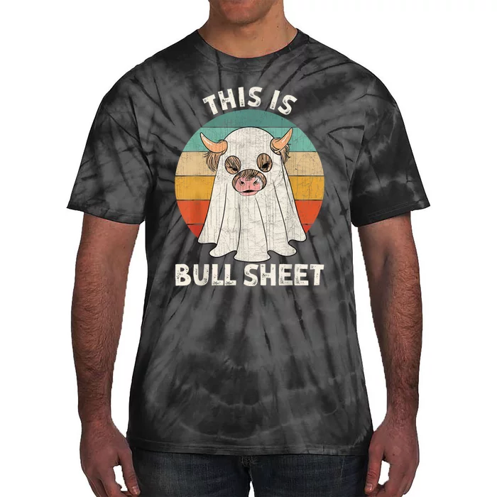 Funny Halloween Cow Boo Ghost Costume This Is Bull Sheet Tie-Dye T-Shirt