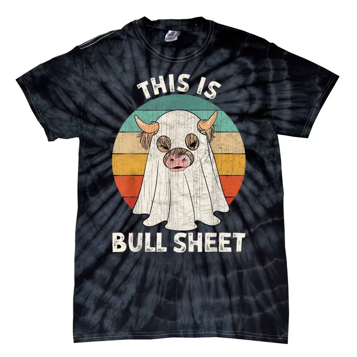 Funny Halloween Cow Boo Ghost Costume This Is Bull Sheet Tie-Dye T-Shirt