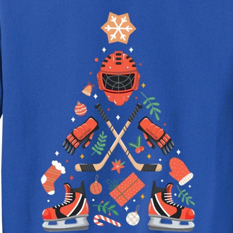 Funny Hockey Christmas Tree Funny Gift Sweatshirt