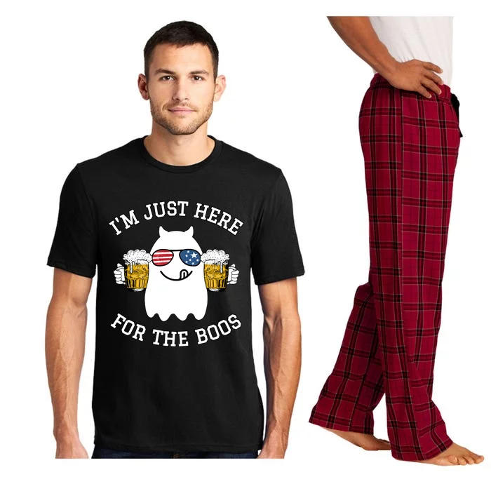 Funny Halloween Costume Gift Im Just Here For The Boos Gift Pajama Set