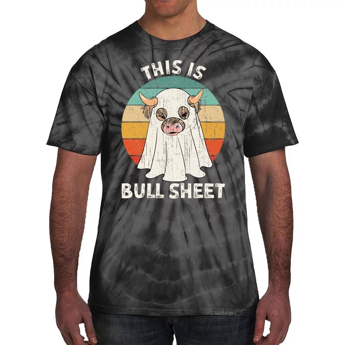 Funny Halloween Cow Boo Ghost Costume This Is Bull Sheet Tie-Dye T-Shirt