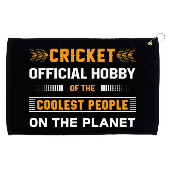 Funny Hobby Cricket For Cricket Lovers Players Grommeted Golf Towel